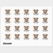 Kiss-A-Bull Pit bull Ronde Sticker (Vel)