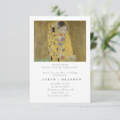 Kiss Ancien faire-part de mariage de peinture (Debout devant)