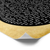 Kiss Black Guitar Song Lyric Wall Art afdrukken Poster (Hoek)