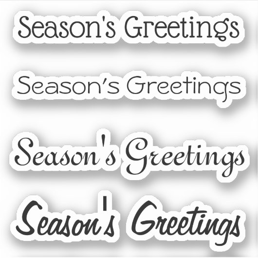 Kiss-Cut Custom Greeting x4 #20 (Seizoen) Sticker (Voorkant)