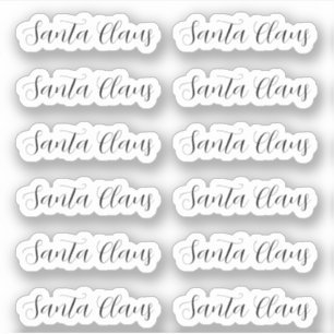 Kiss-Cut Santa Claus Signature Abigaile Sticker