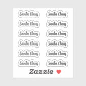 Kiss-Cut Santa Claus Signature Angela Script Sticker (Vel)