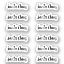 Kiss-Cut Santa Claus Signature Angela Script