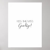 Kiss De Miss Goodbye Bachelorette Spel Zwart