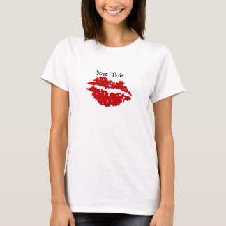 Kiss Dit T-shirt met rode lips