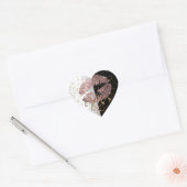 Kiss Dusty Roos en Gold Glitter Lips Hart Sticker (Envelop)