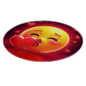 Kiss Emoji: Love and Hearts Art Snijplank (Hoek)
