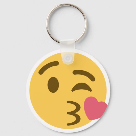 Kiss Emoji Sleutelhanger (Voorkant)