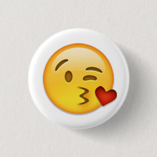 Kiss Face Emoji Ronde Button 3,2 Cm