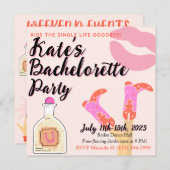 Kiss Goodbye Bachelorette Invitation (Devant / Derrière)