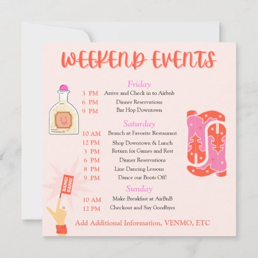 Kiss Goodbye Bachelorette Invitation (Dos)