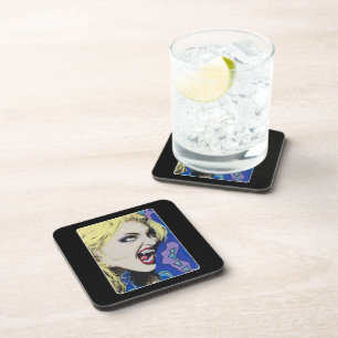 Kiss Hard schilderij op een Bier Onderzetter