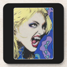 Kiss Hard schilderij op een Bier Onderzetter