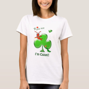 Kiss, ik ben Cajun Crawfish St Patrick's Day T-shirt