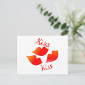 Kiss Kiss Briefkaart (Staand voorkant)