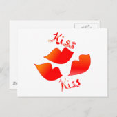 Kiss Kiss Briefkaart (Voorkant / Achterkant)