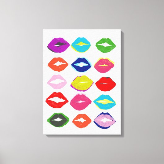 Kiss Kiss Canvas Afdruk (Voorkant)
