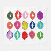 Kiss Kiss Fleece Deken (Voorkant (Horizontaal))