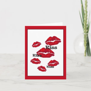 Kiss Kiss Kiss Wenskaart Feestdagen Kaart