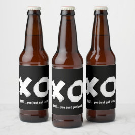 Kiss Knuffel Zwart-wit Bierlabel Bier Etiket
