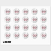 Kiss Lippen Glitter Roze Make-up Artiest Water Dro Ronde Sticker (Vel)