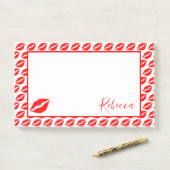 Kiss Lips Post-it® Notes (Op bureau)