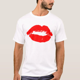 Kiss Lips Red Lipstick Love Passion Valentijn T-shirt