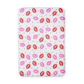 Kiss Lips Roze Rood en Harten Bath Mat (Voorkant Verticaal)