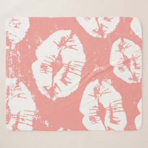 Kiss lips sherpa deken