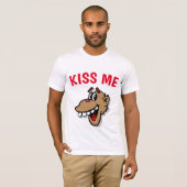 KISS ME, aap, bewerk tekst, T-shirt (Voorkant volledig)