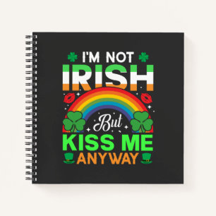 Kiss Me Anyway Irish humor Design-63942 Notitieboek