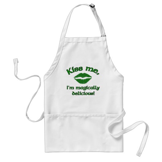 Kiss me apron standaard schort (Voorkant)