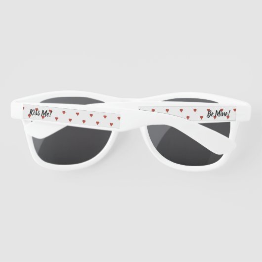 Kiss Me / Be Mine Hearts Valentines Jour Lunettes (Dos)