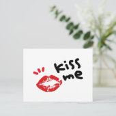 KISS ME BRIEFKAART (Staand voorkant)