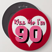 Kiss me Button - 90 (Voorkant /achterkant)