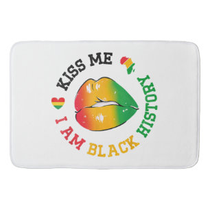 Kiss Me I Am Black History Maand Afro-Amerikaan Badmat
