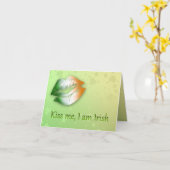 Kiss Me I am Irish - Carte de voeux (Fleur jaune)