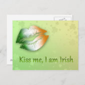 Kiss Me I am Irish - Carte postale (Devant / Derrière)