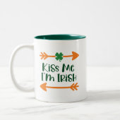 Kiss Me I m Irish : Funny Paddy's Day Drinking Mug (Gauche)
