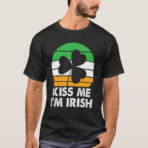 Kiss me I M Irish  St Patricks Day Shamrock T-shirt