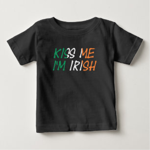 Kiss Me I m'm Irish Baby Jersey TShirt cn