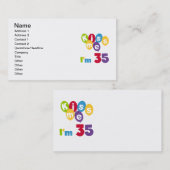 Kiss me Ik ben 35-jarige T-shirts en GIfts Visitekaartje (Voorkant / Achterkant)