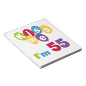 Kiss me Ik ben 55-jarige overhemden en cadeautjes. Notitieblok (Schuin)
