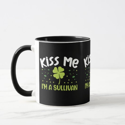 Kiss Me Ik ben een Sullivan - Achternaam Sullivan Mok (Links)