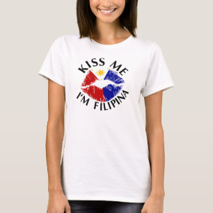 Kiss Me Ik ben Filipina T-shirt