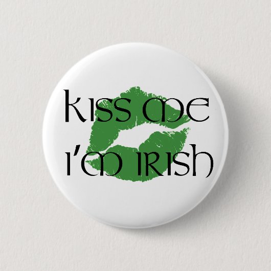 Kiss Me Ik ben Ierse Button (Voorkant)