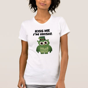 Kiss me Ik ben Ierse St. Patrick's Day leprechaun  T-shirt