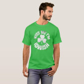 Kiss me Ik ben Iowish St Patricks Day Funny Irish T-shirt (Voorkant volledig)