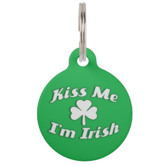 Kiss me Ik ben Irish Pet ID Tag Huisdierpenning