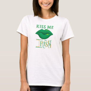 Kiss me Ik ben Irish St. Patrick's Day Green Shamr T-shirt